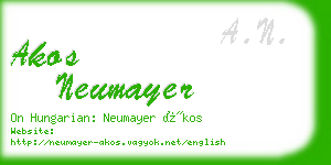 akos neumayer business card